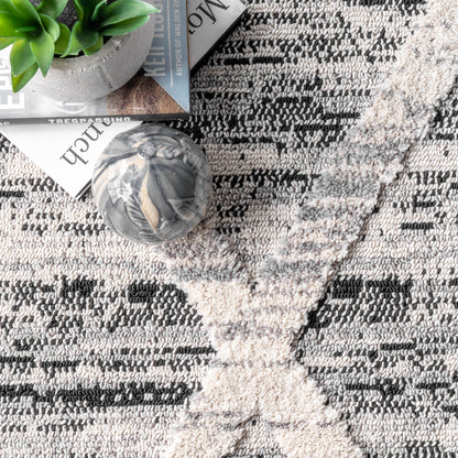 Nuloom Suri Trellis Textured Nsu2335A Gray Area Rug