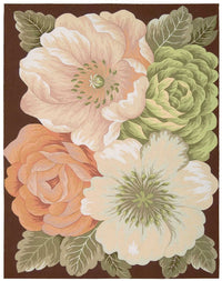 Nourison Fantasy Fa06 Multi Color Floral / Country Area Rug