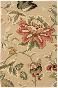 Nourison Fantasy Fa11 Beige Floral / Country Area Rug