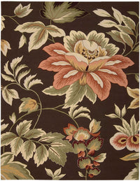 Nourison Fantasy Fa11 Chocolate Floral / Country Area Rug