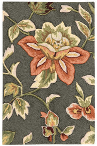 Nourison Fantasy Fa11 Grey Floral / Country Area Rug