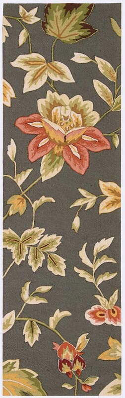 Nourison Fantasy Fa11 Grey Floral / Country Area Rug