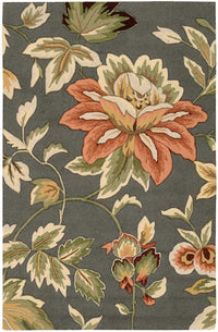 Nourison Fantasy Fa11 Grey Floral / Country Area Rug