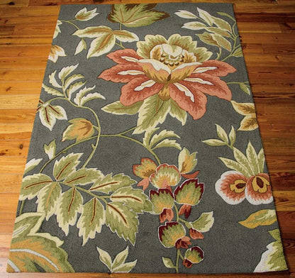 Nourison Fantasy Fa11 Grey Floral / Country Area Rug