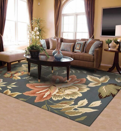 Nourison Fantasy Fa11 Grey Floral / Country Area Rug