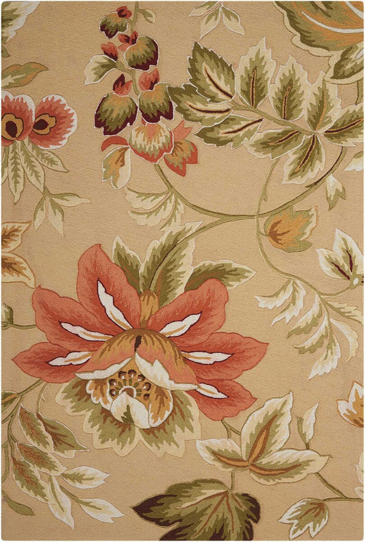 Nourison Fantasy Fa11 Beige Floral / Country Area Rug