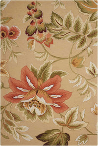 Nourison Fantasy Fa11 Beige Floral / Country Area Rug