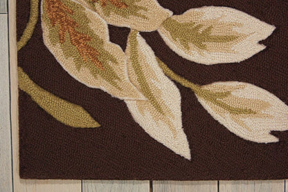 Nourison Fantasy Fa11 Chocolate Floral / Country Area Rug