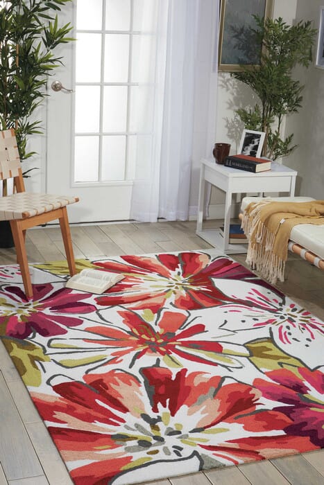 Nourison Fantasy Fa16 Ivory Floral / Country Area Rug
