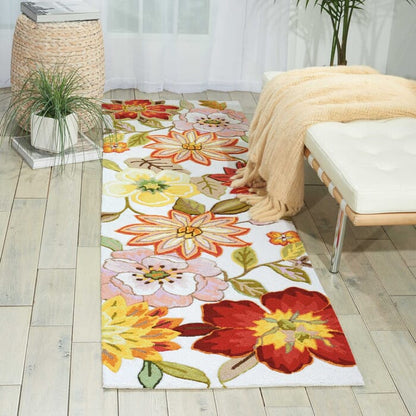 Nourison Fantasy Fa18 Ivory Floral / Country Area Rug