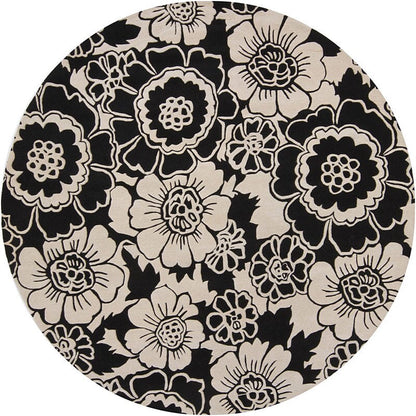 Chandra Faro far-6202 Black Floral / Country Area Rug