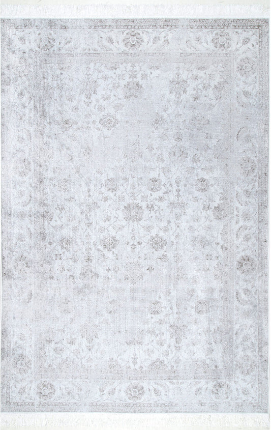 Nuloom Floral Elyse Nfl1630B Silver Area Rug