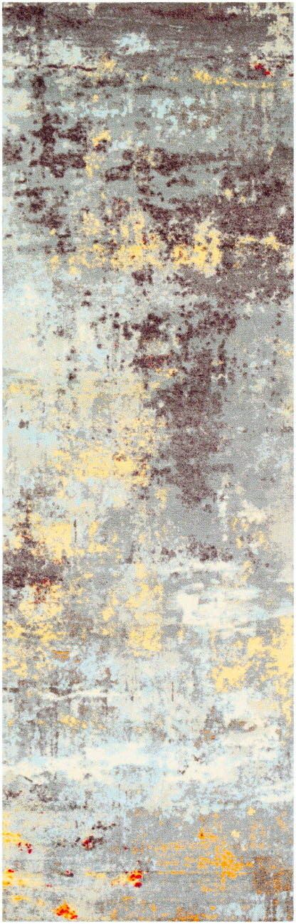 Surya Felicity Fct-8008 Charcoal, Medium Gray, Moss, Pale Blue Area Rug