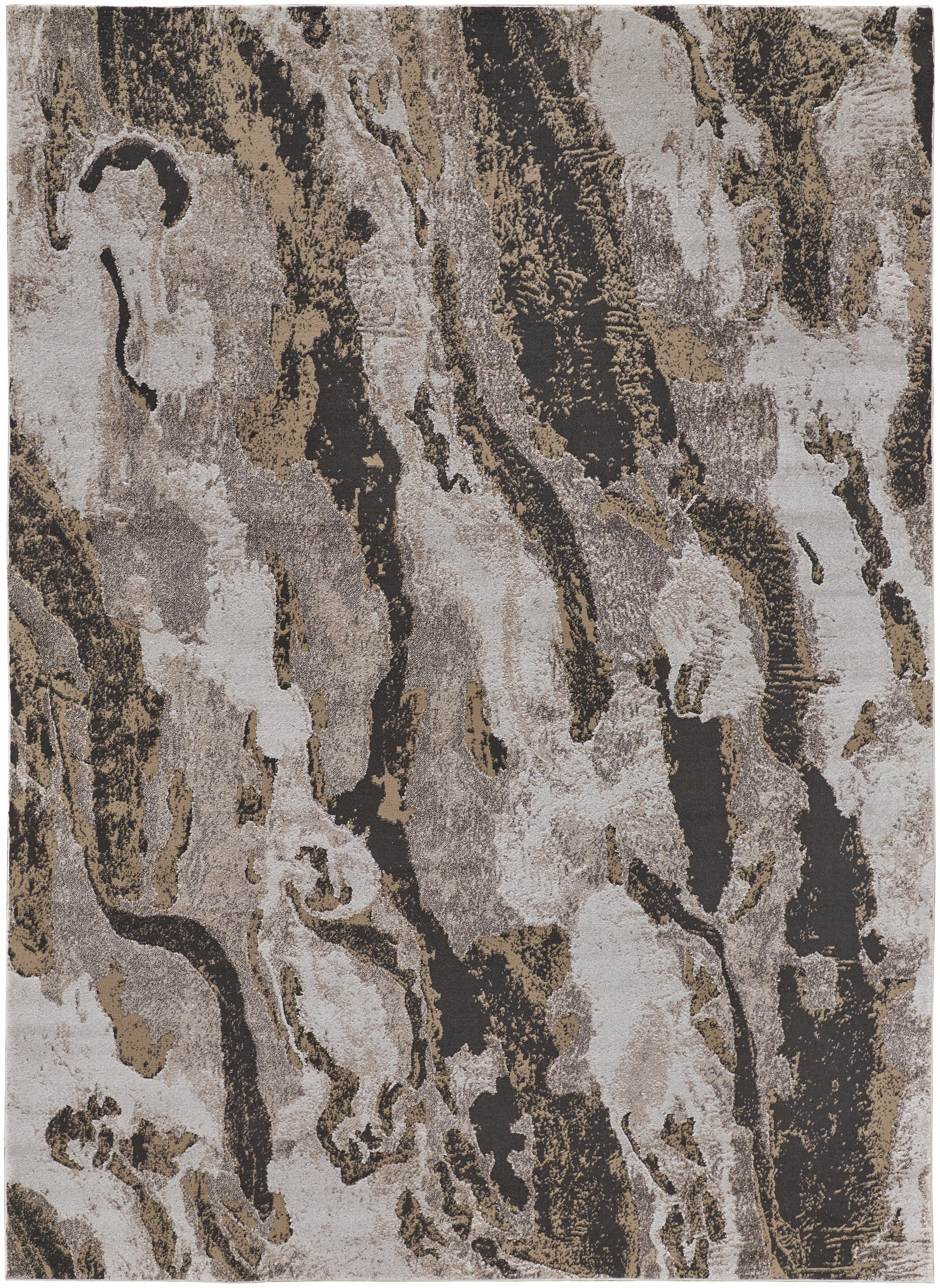 Feizy Vancouver 39Fgf Charcoal/Beige Area Rug