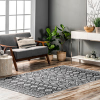 AreaRugs.com Wavaj Nwa1090A Charcoal Area Rug