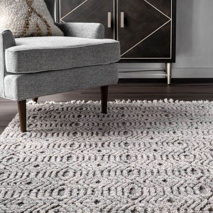 Nuloom Arielle Trellis Textured Nar2333A Gray Area Rug