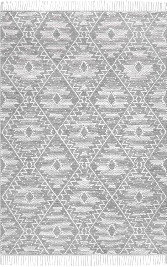 Nuloom Karsyn Tribal Eye Trellis Nka3406A Gray Area Rug