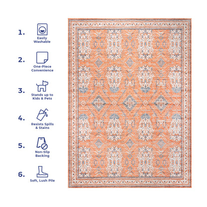 AreaRugs.com Wavaj Nwa1168A Rust Area Rug