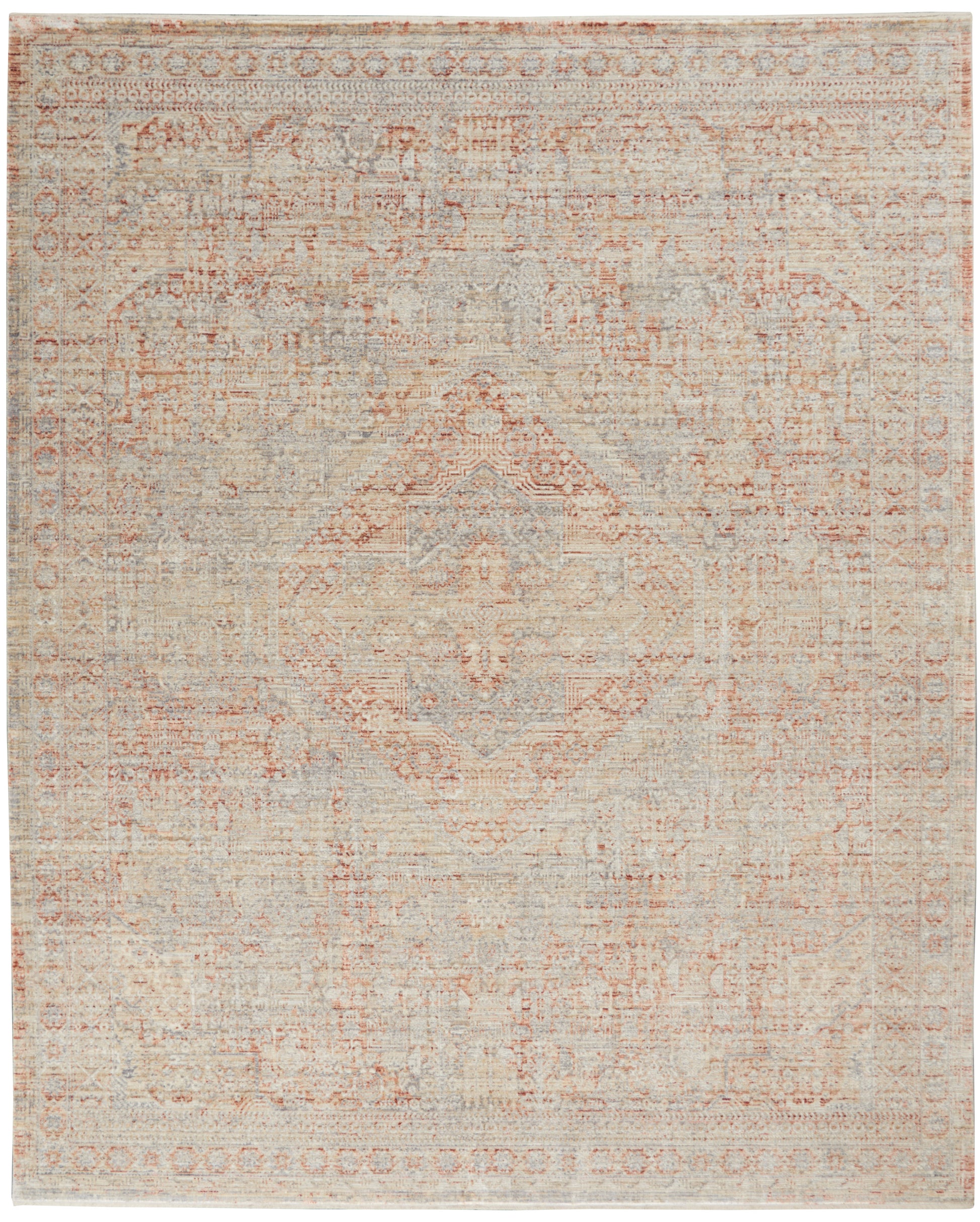 Nourison Lustrous Weave Luw02 Grey/Brick Area Rug