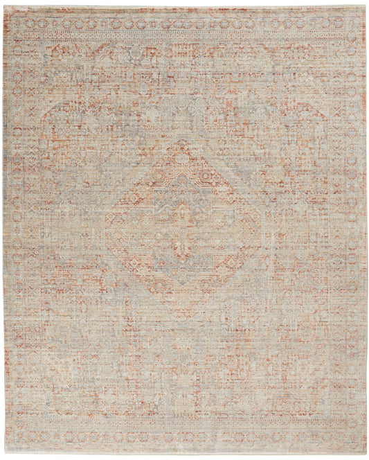 Nourison Lustrous Weave Luw02 Grey/Brick Area Rug