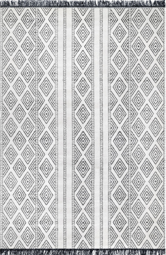 Nuloom Striped Miriam Nst1482B Gray Area Rug