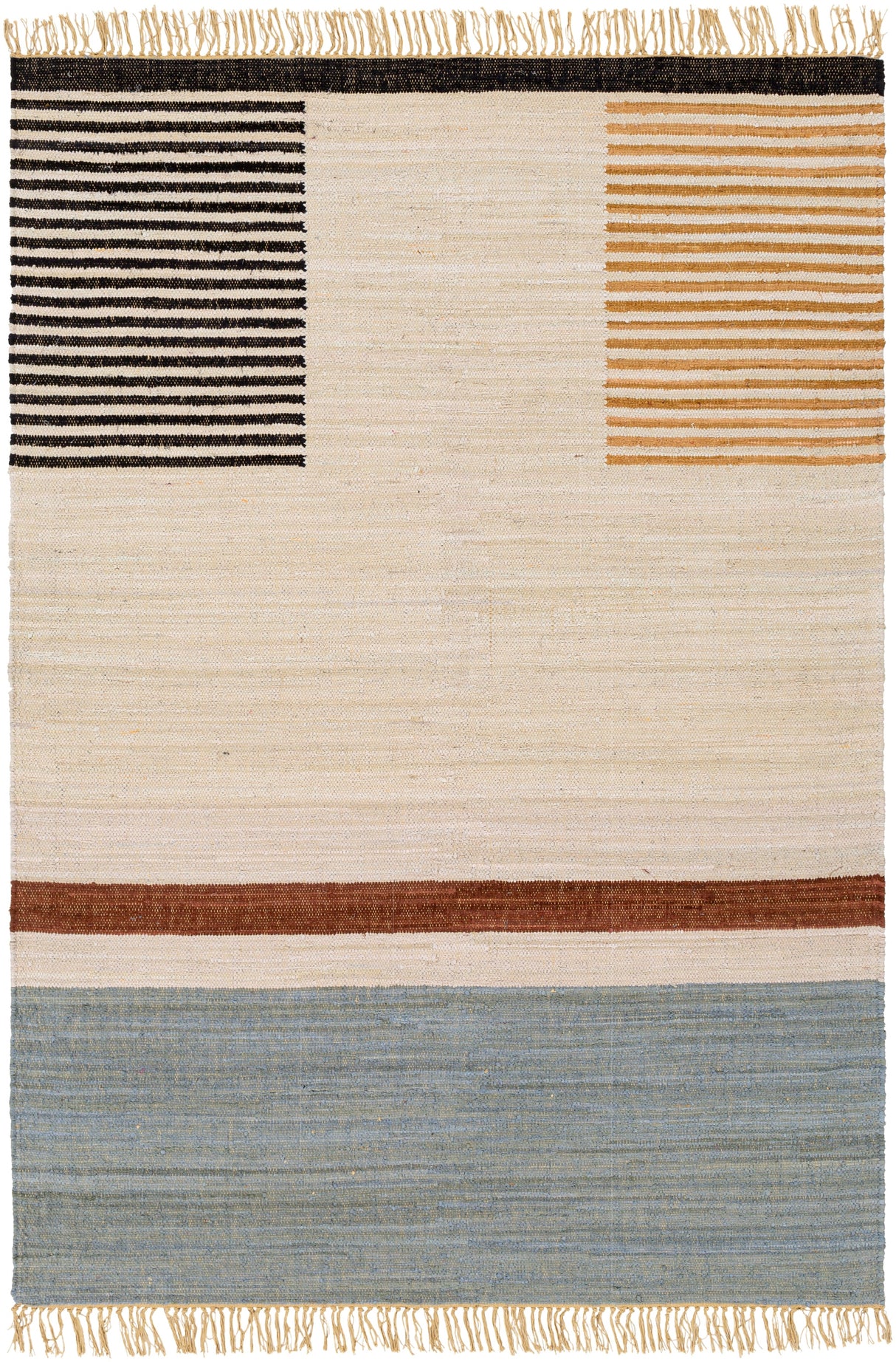 Surya Fulham Fhm-2302 Khaki, Camel, Black, Dark Brown Rugs.