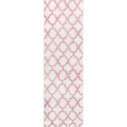 Nuloom Nelda Trellis Kids Nne2915A Baby Pink Area Rug