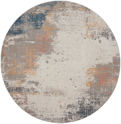 Nourison Rustic Textures Rus13 Grey/Blue Area Rug