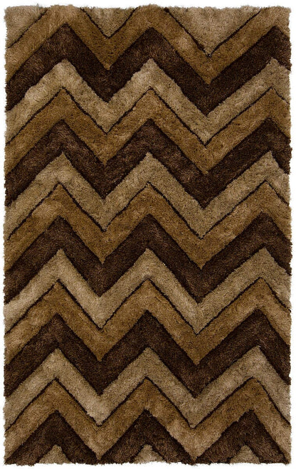 Chandra Filix Fil-28501 Tan Chevron Area Rug