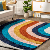 Nuloom Ela Half Rainbow Nel2951A Blue Area Rug