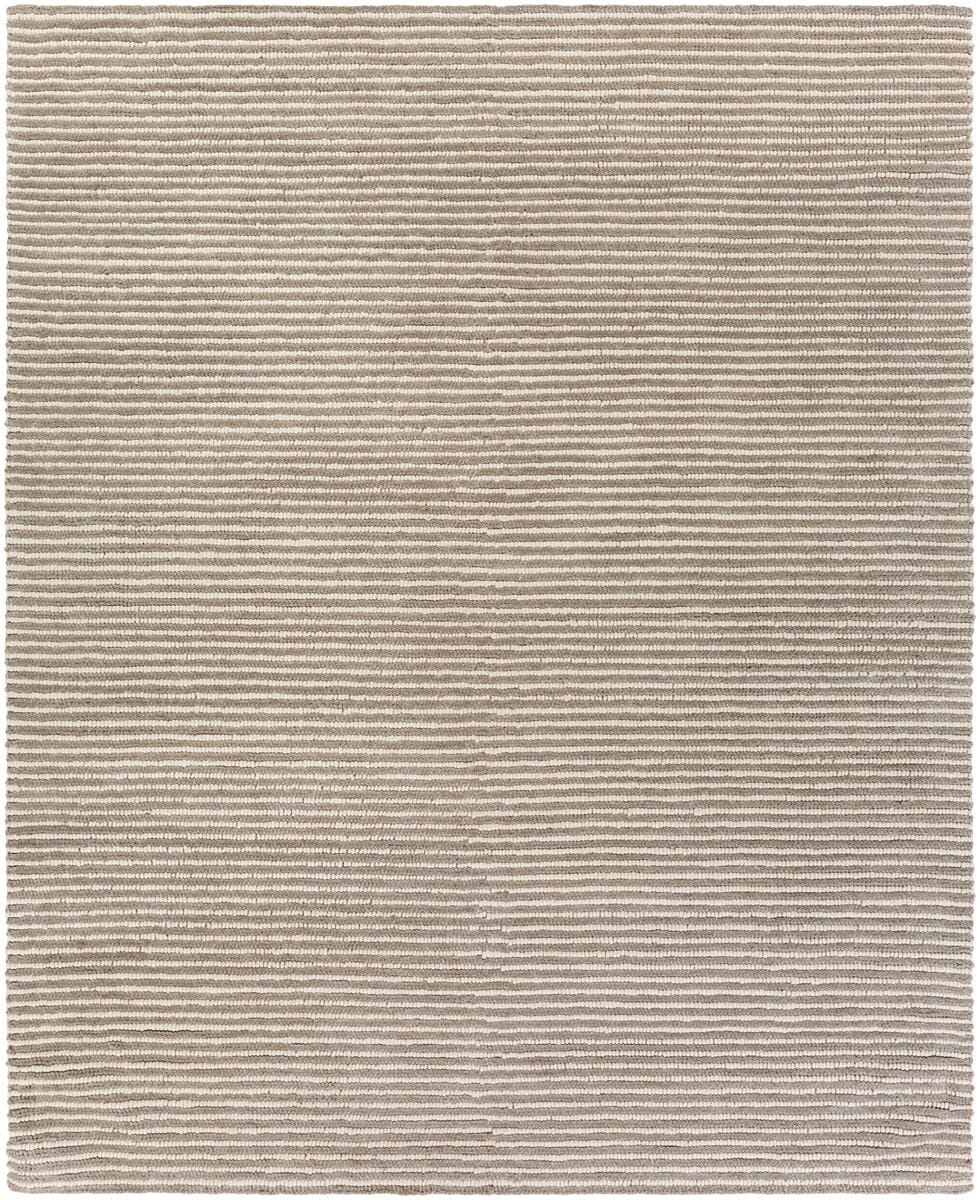 Surya Felix Fix-4000 Medium Gray, White Striped Area Rug