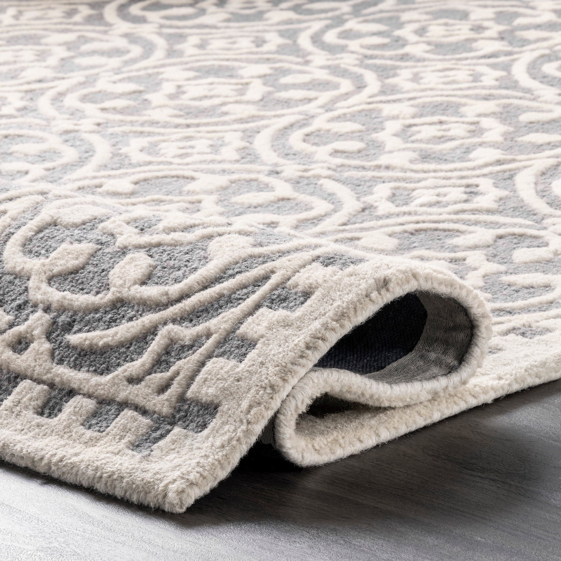 Nuloom Lee Rosette Nle2673A Ivory Area Rug