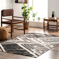 Nuloom Elaine Leather Cowhide Nel1405A Gray Area Rug