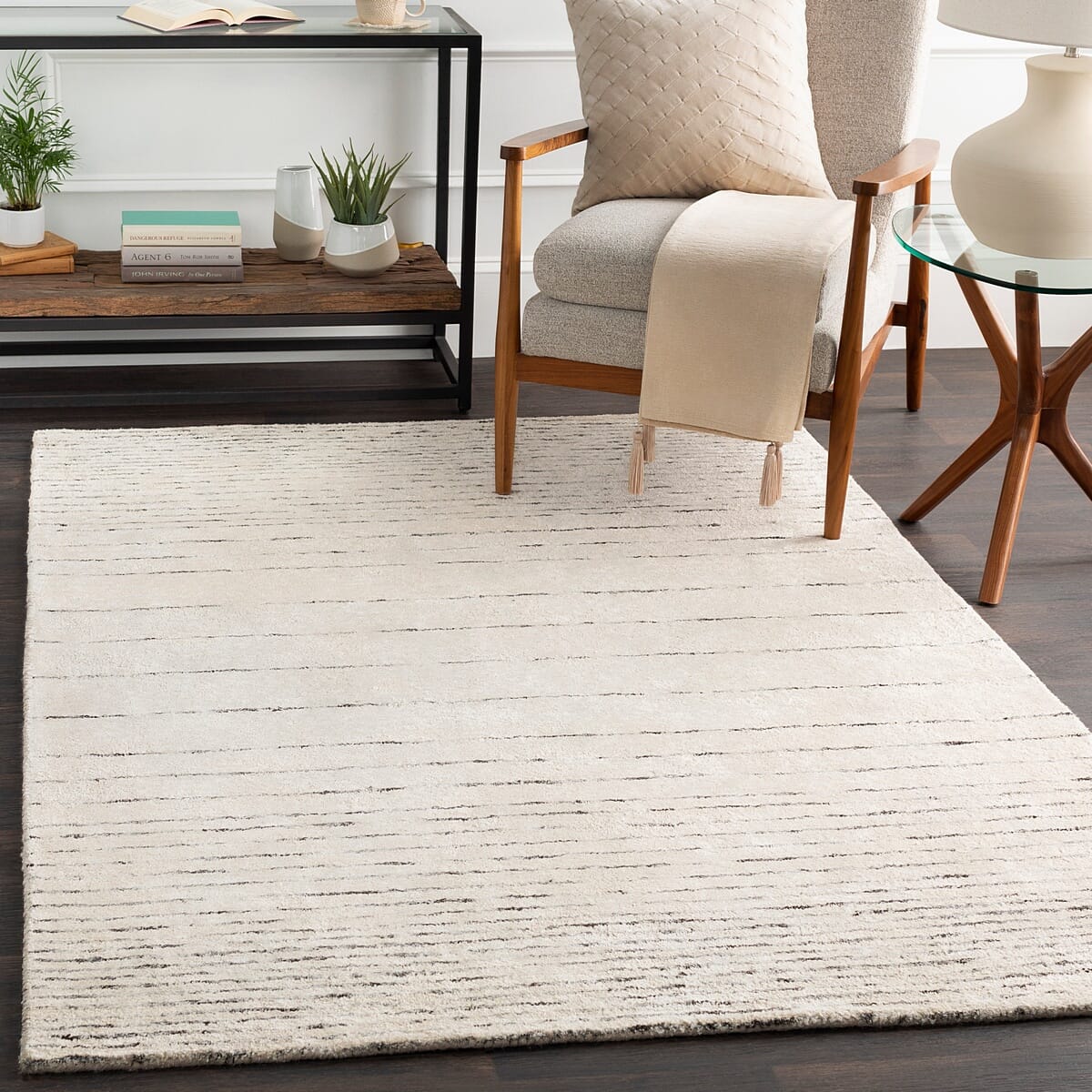 Surya Falcon Flc-8004 Dark Brown, Beige, Cream Area Rug