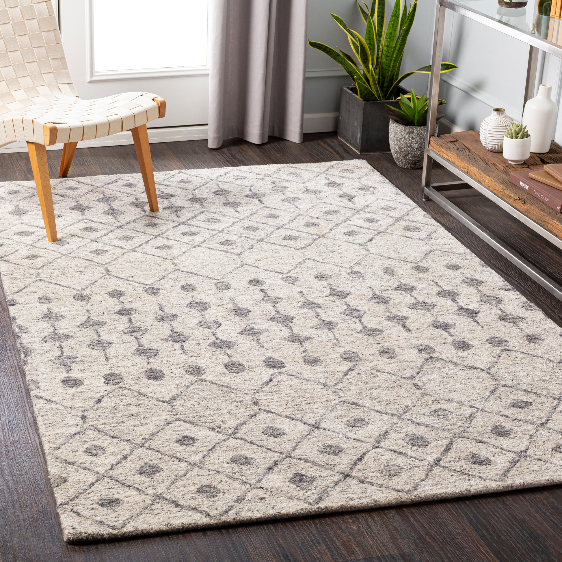 Surya Falcon Flc-8011 Ivory, Medium Gray, Light Gray Area Rug