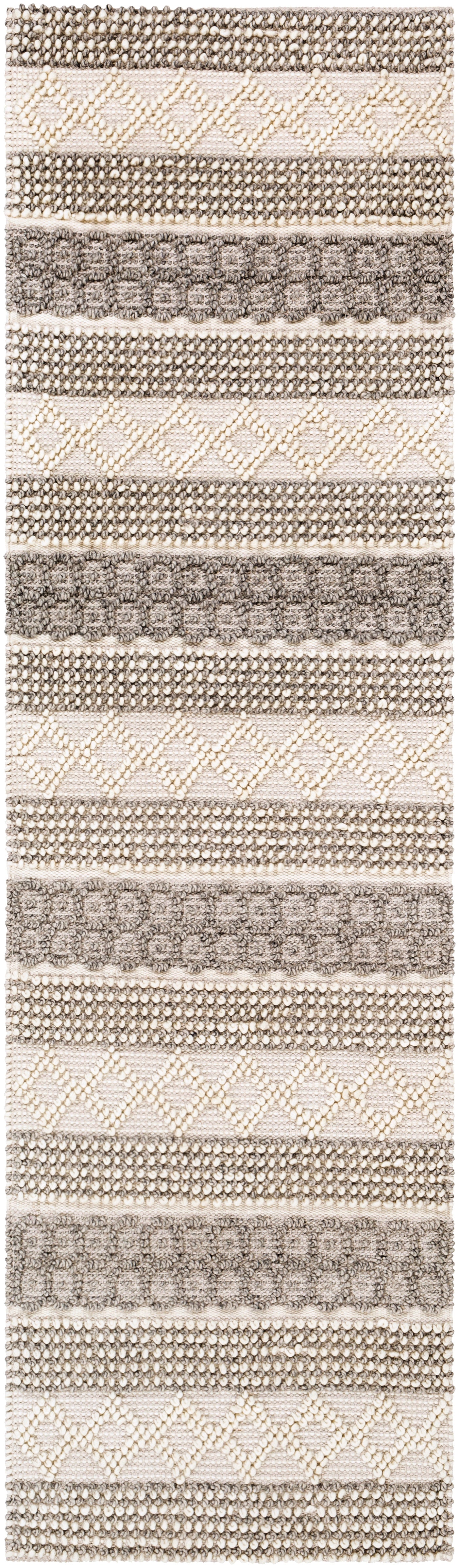 Surya Farmhouse Neutrals Fls-2301 Cream, Ivory, Charcoal, Khaki Area Rug