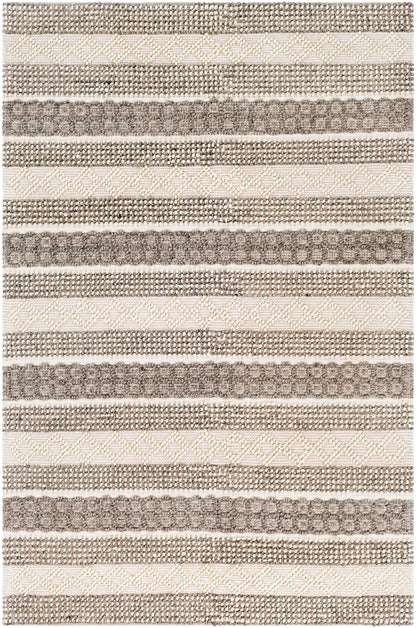 Surya Farmhouse Neutrals Fls-2301 Cream, Ivory, Charcoal, Khaki Area Rug