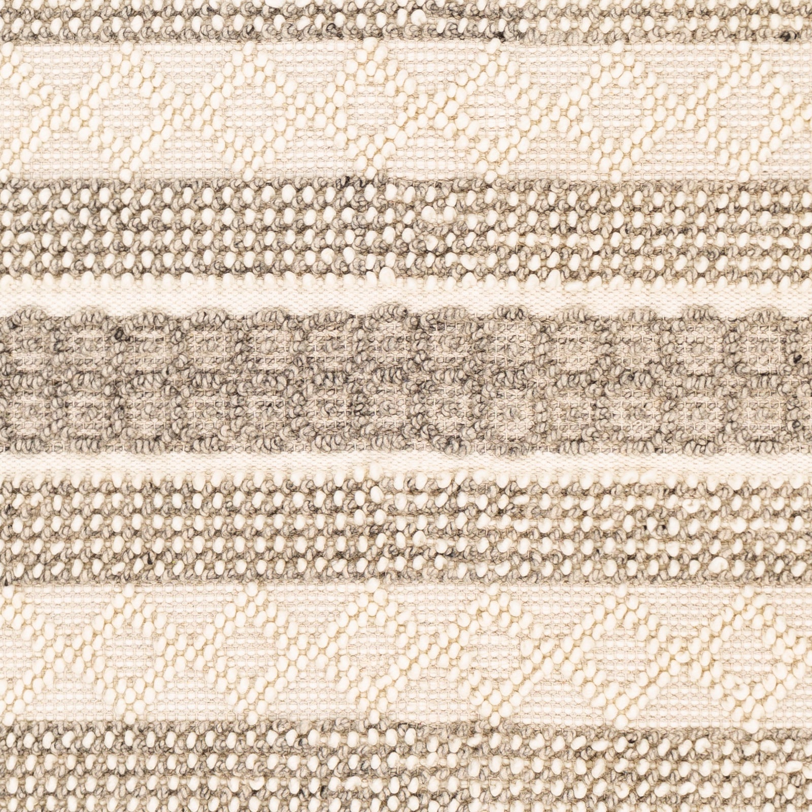 Surya Farmhouse Neutrals Fls-2301 Cream, Ivory, Charcoal, Khaki Area Rug