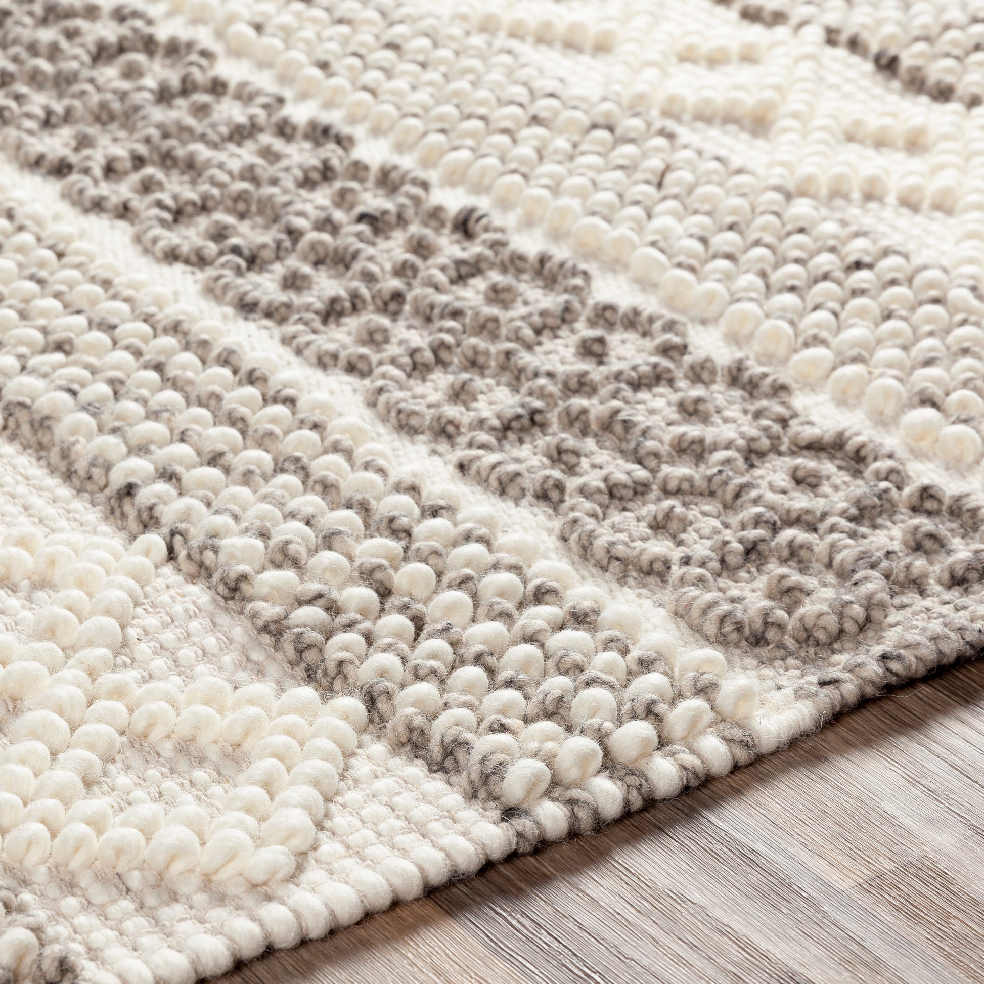 Surya Farmhouse Neutrals Fls-2301 Cream, Ivory, Charcoal, Khaki Area Rug