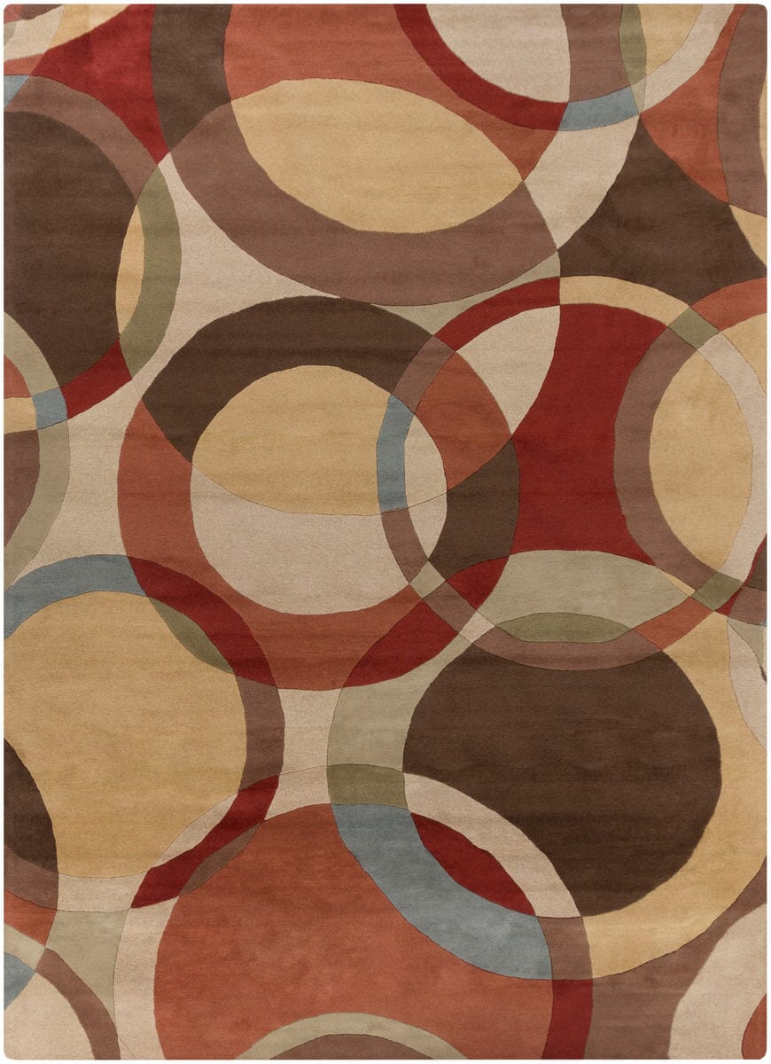 Surya Forum fm-7108 Chocolate / Gold / Red /  Geometric Area Rug