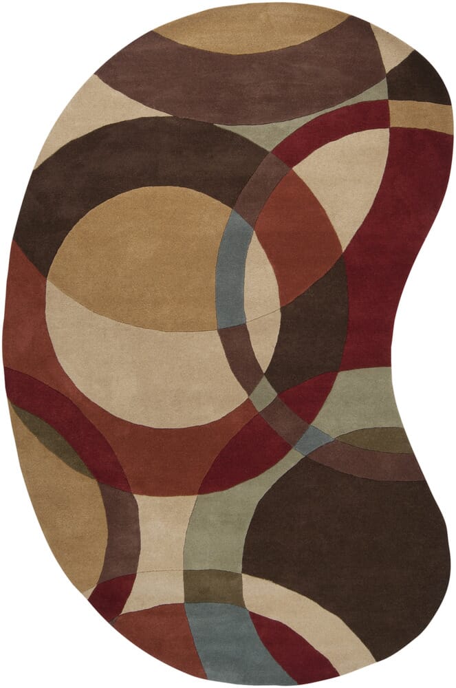 Surya Forum fm-7108 Chocolate / Gold / Red /  Geometric Area Rug