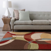 Surya Forum fm-7108 Chocolate / Gold / Red /  Geometric Area Rug