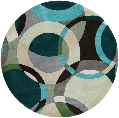 Surya Forum Fm-7157 Dark Green, Ivory, Black Geometric Area Rug