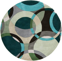 Surya Forum Fm-7157 Dark Green, Ivory, Black Geometric Area Rug