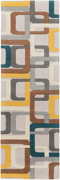 Surya Forum Fm-7159 Dark Green, Medium Gray, Saffron Geometric Area Rug