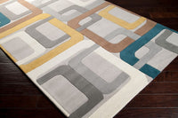 Surya Forum Fm-7159 Dark Green, Medium Gray, Saffron Geometric Area Rug