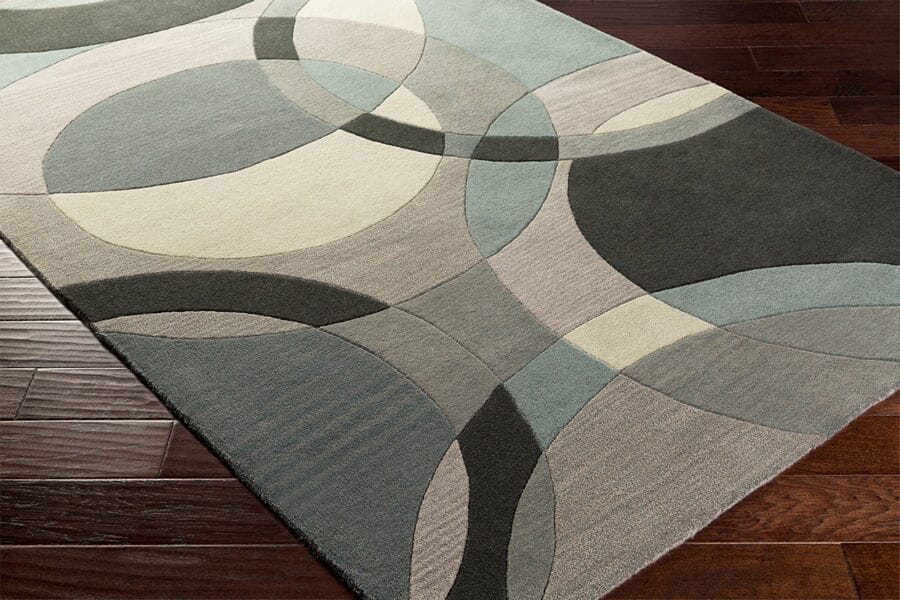 Surya Forum Fm-7193 Khaki, Teal, Charcoal, Black, Taupe Rugs.
