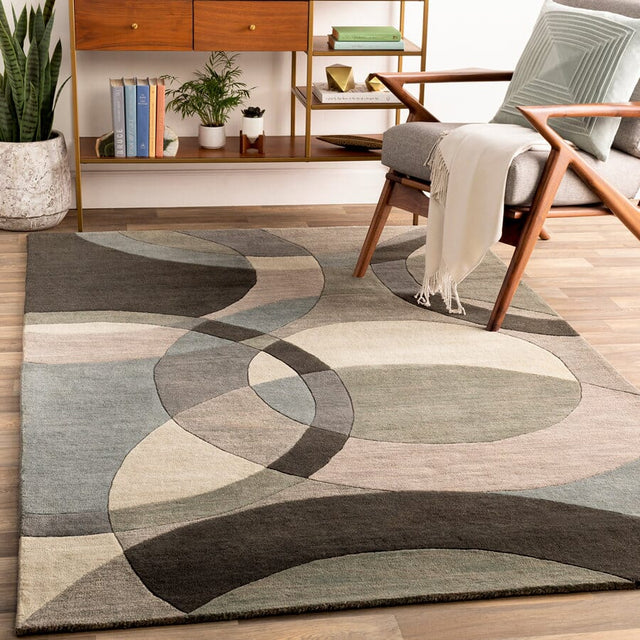 Surya Forum Fm-7193 Khaki, Teal, Charcoal, Black, Taupe Rugs.