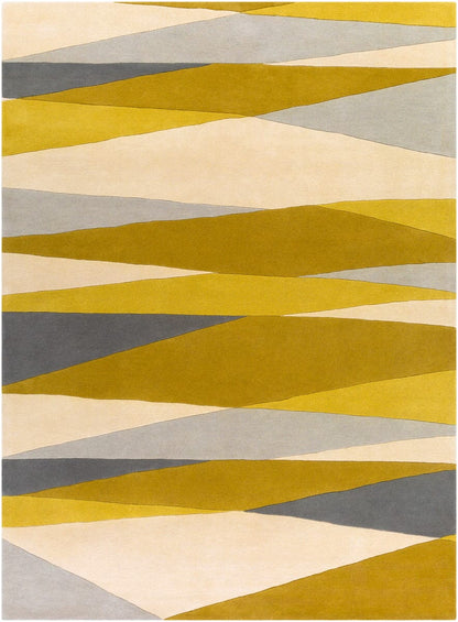 Surya Forum Fm-7203 Olive, Cream, Teal, Lime, Light Gray Geometric Area Rug