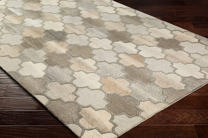 Surya Forum Fm-7208 Dark Brown, Charcoal, Taupe, Khaki Geometric Area Rug